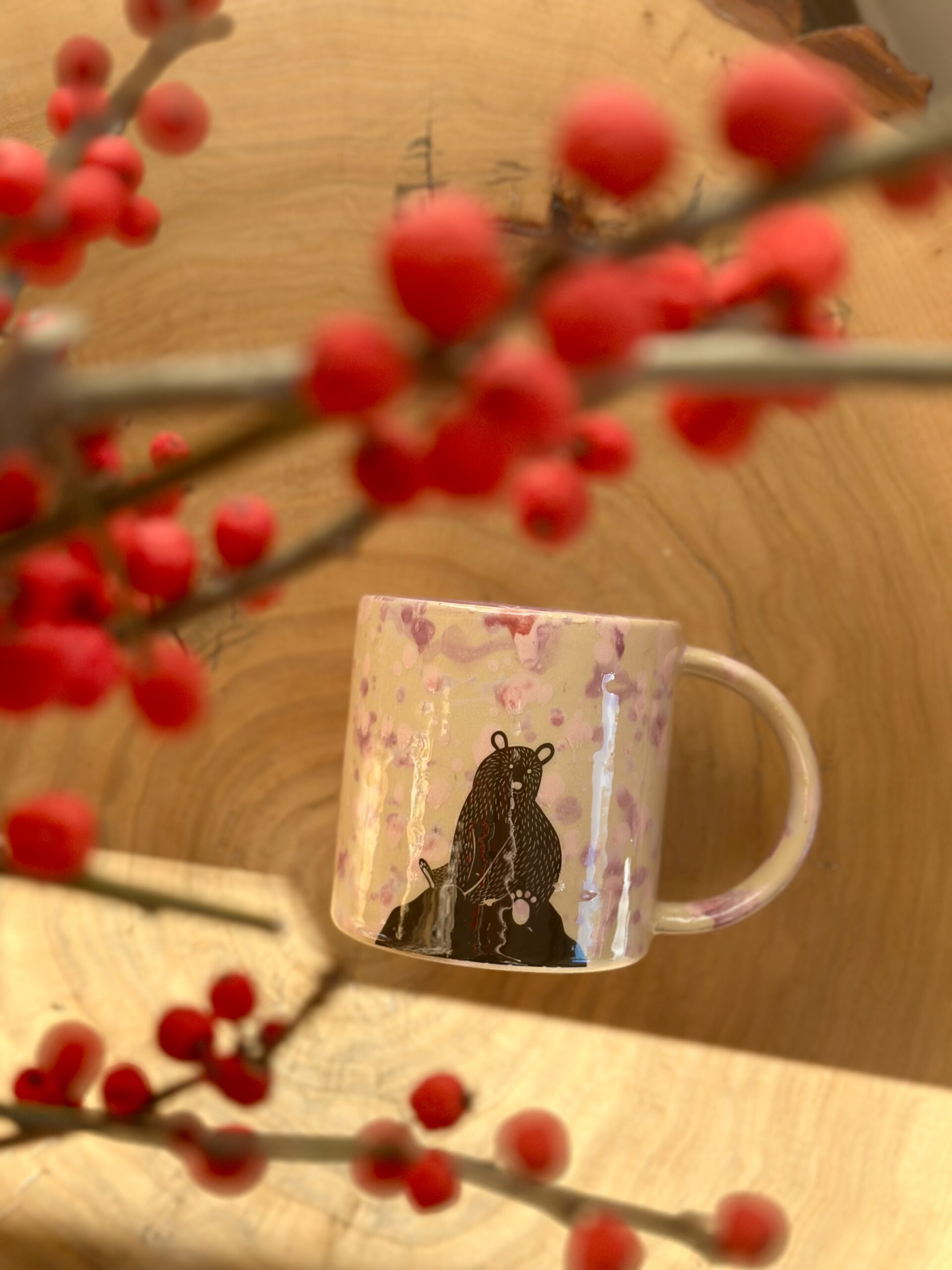 Kubek TATRZAŃSKA KOLEKCJA niedźwiadek pastelowe ciapki