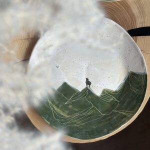 Talerz Tatry biały z owcą