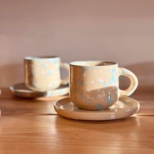 Filiżanka niebieskie ciapki