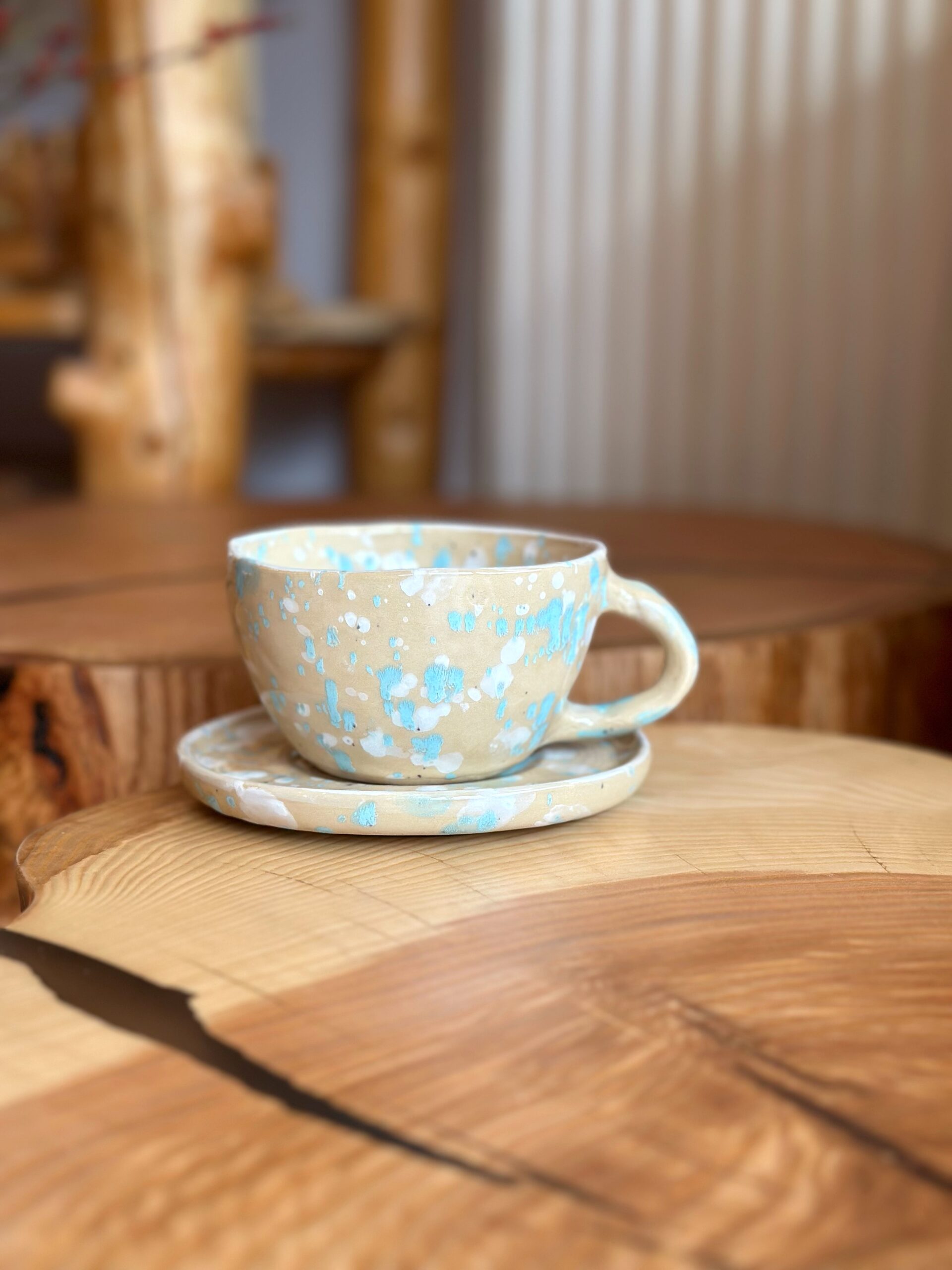 Filiżanka ciapki niebieskie 300ml