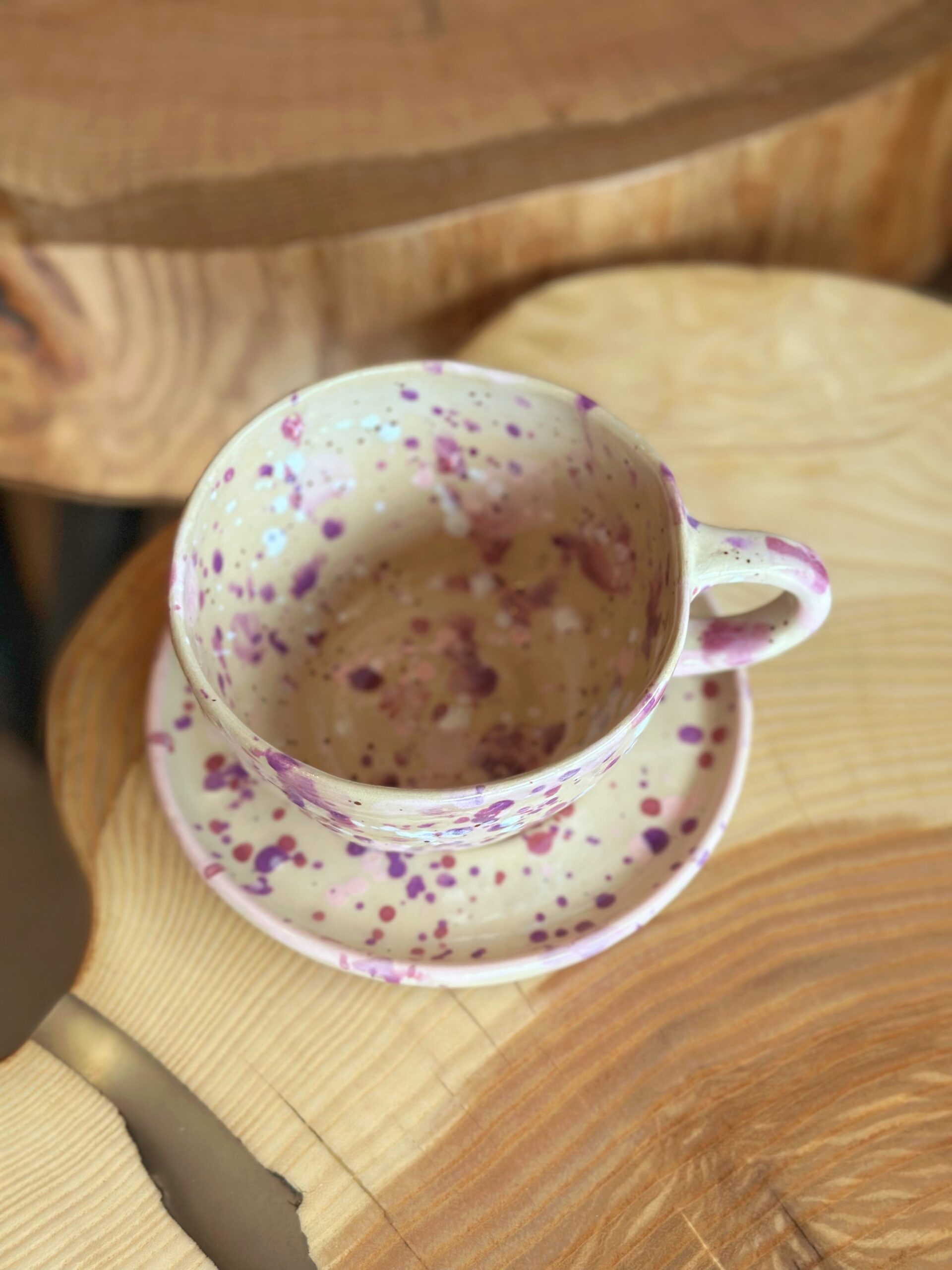 Filiżanka ciapki pastelowe 300 ml - obrazek 2